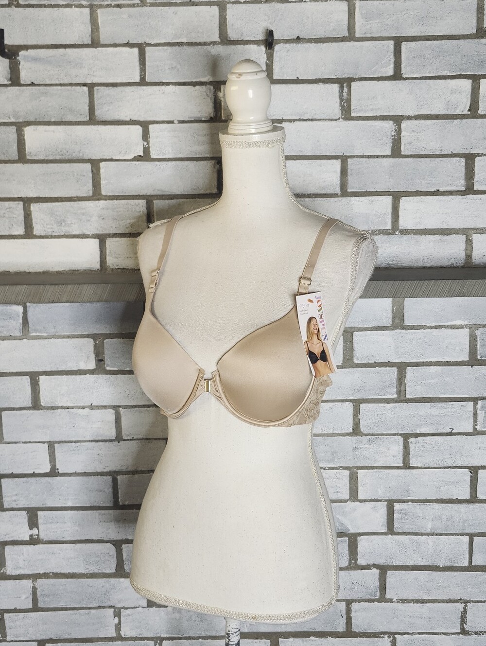 • NWT Joyspun Front Closure Lightly Lined Underwire T-Shirt Bra 38B Adobe Tan
